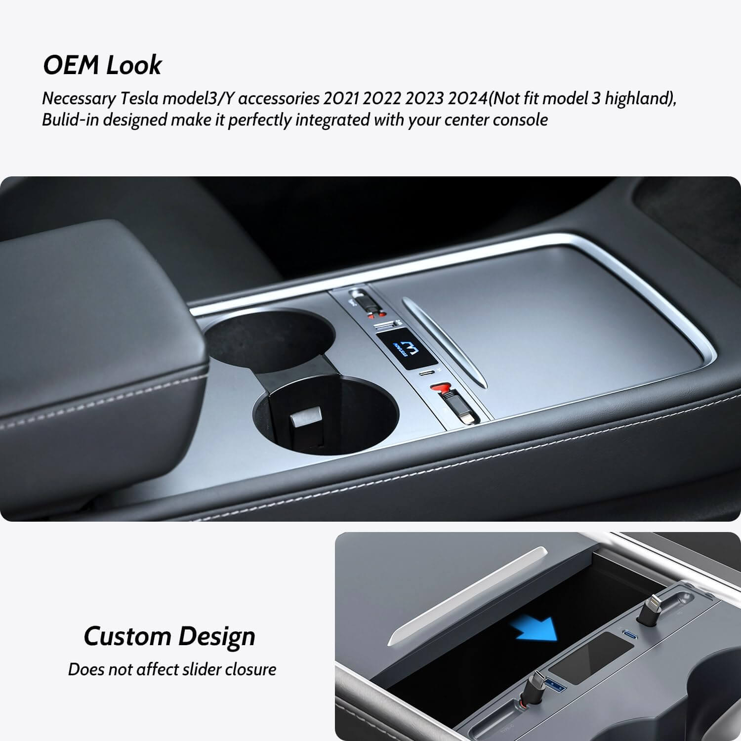 Upgrade Touch Switch Design for Tesla USB Hub - CarsBling - Best Car Gifts & Accessories