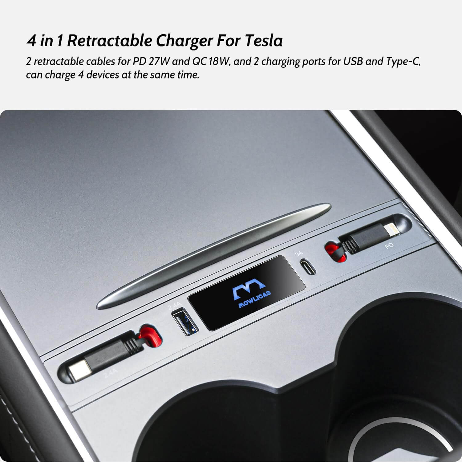 Upgrade Touch Switch Design for Tesla USB Hub - CarsBling - Best Car Gifts & Accessories