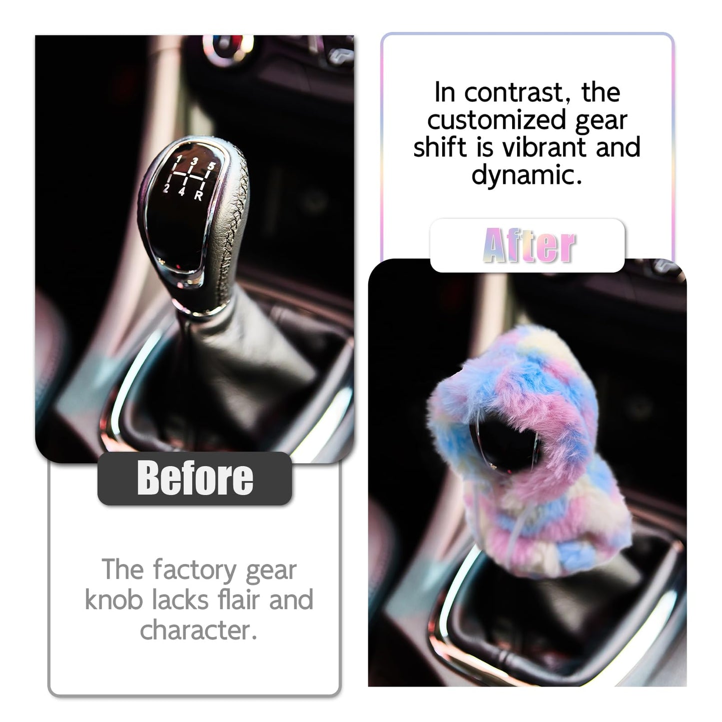 Colorful Plush Car Shift Knob Hoodie - CarsBling - Best Car Gifts & Accessories