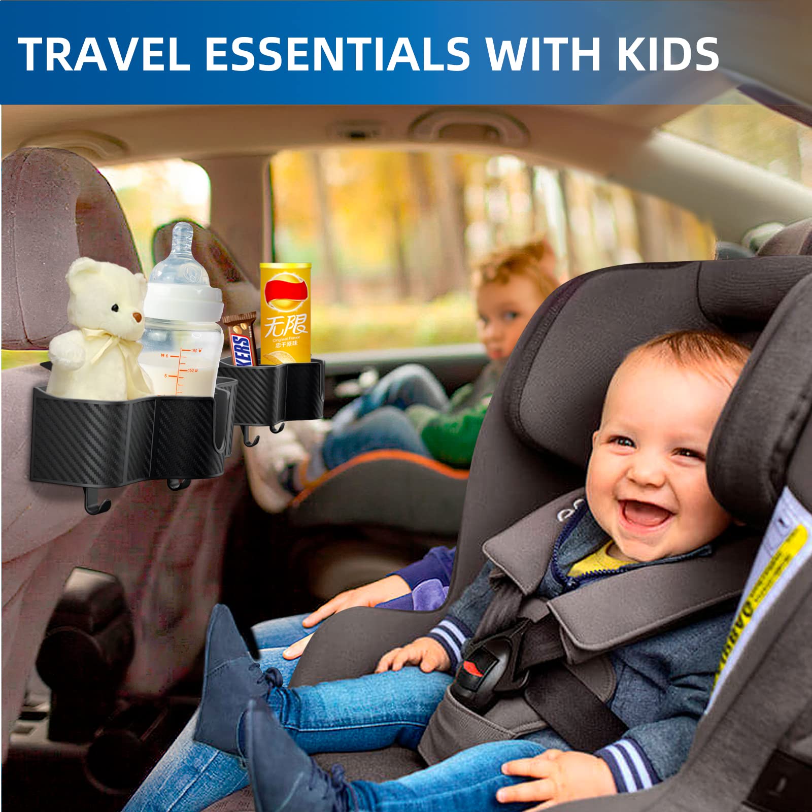 Car Headrest Backseat Organizer with Cup Holder - CarsBling - Best Car Gifts & Accessories