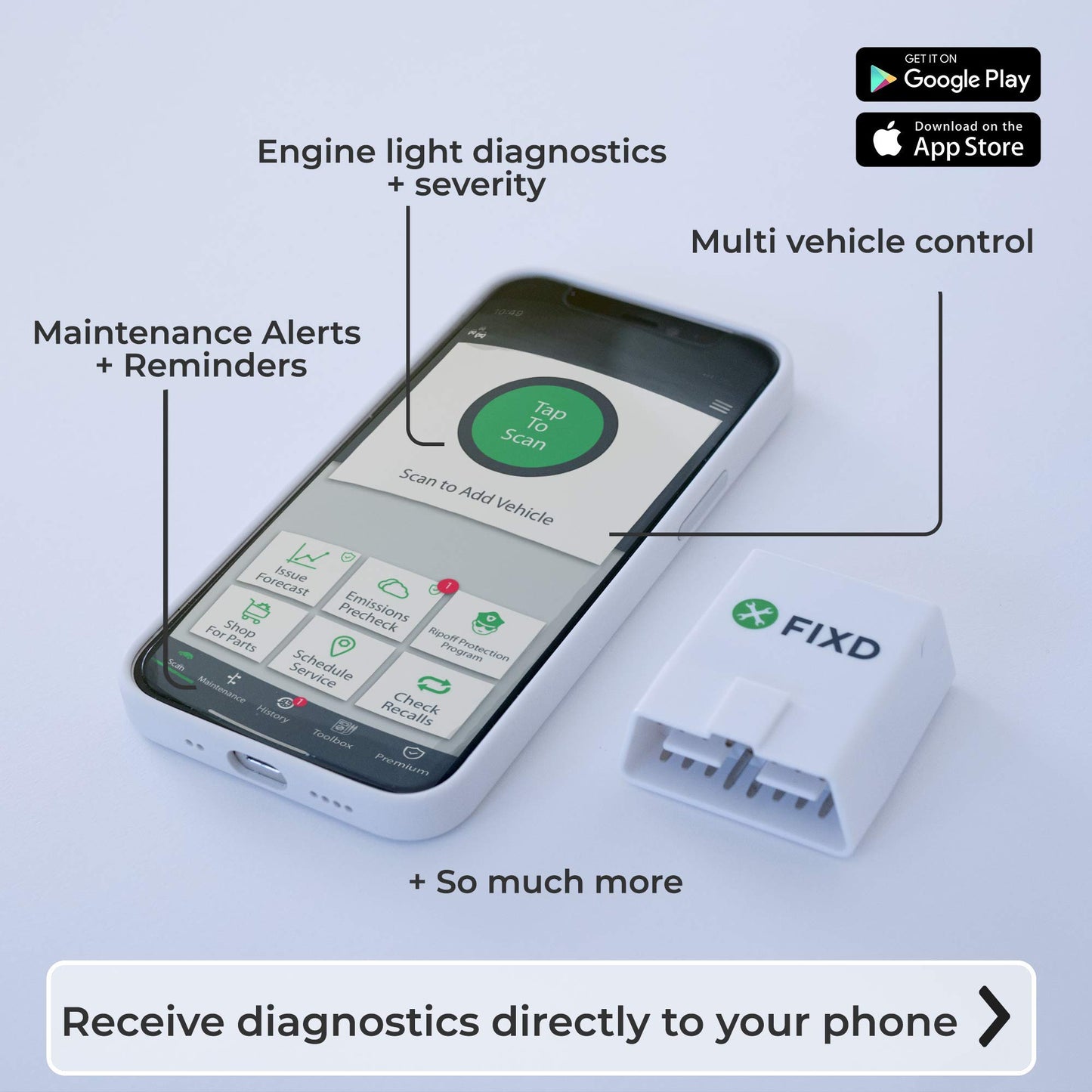 FIXD Bluetooth OBD2 Scanner for Car - Car Code Reader - CarsBling - Best Car Gifts & Accessories