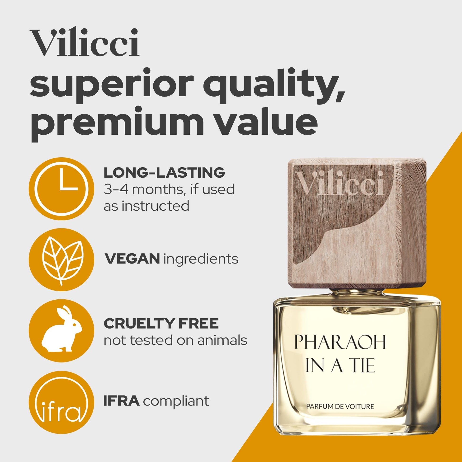 Vilicci Car Air Freshener - Pharaoh in a Tie Scent - CarsBling - Best Car Gifts & Accessories