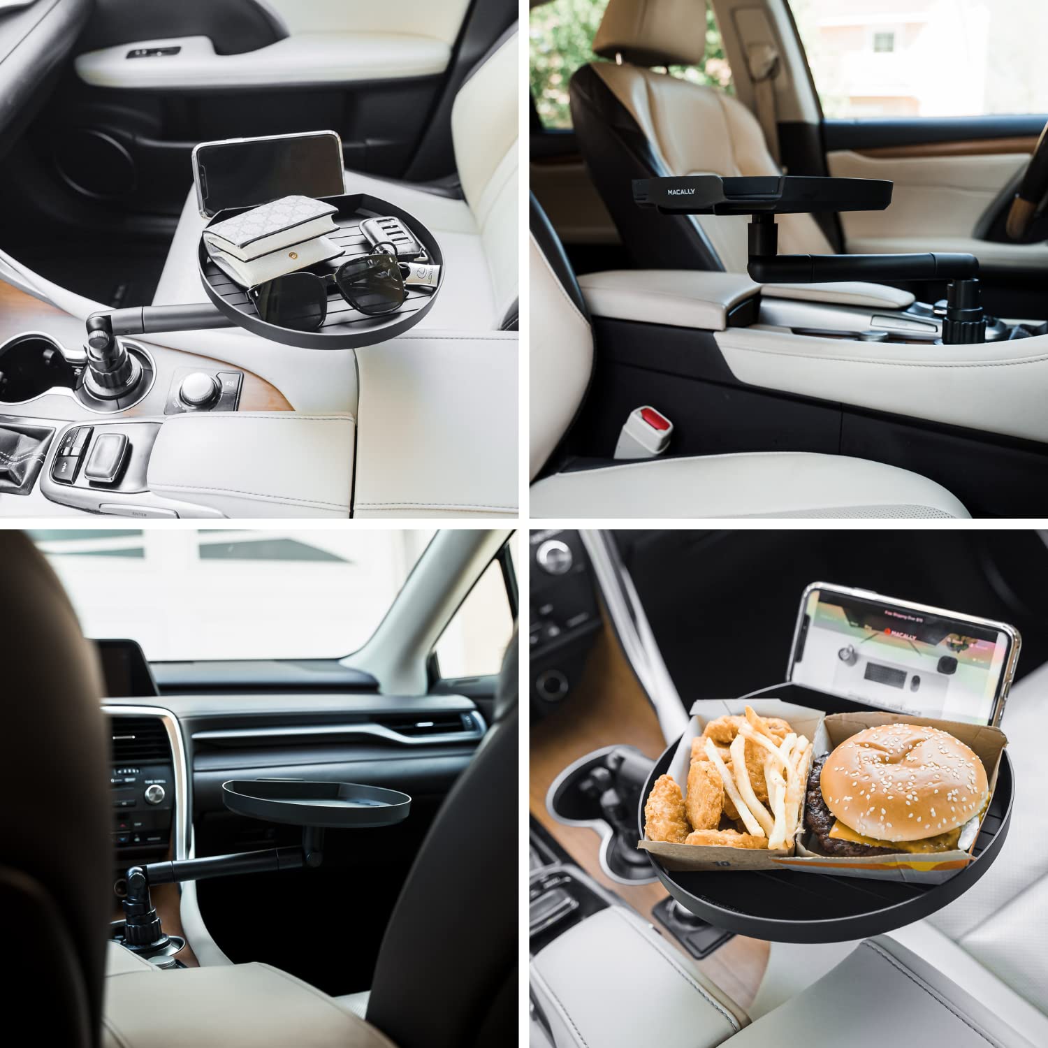 Cup Holder Tray- Adjustable Car Food Tray with Phone Slot - CarsBling - Best Car Gifts & Accessories