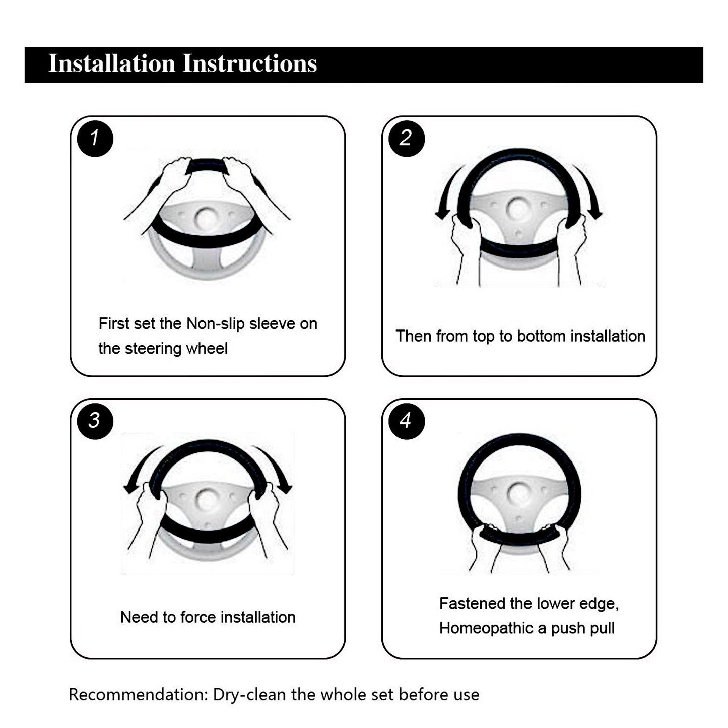 Winter Warm Faux Wool Steering Wheel Cover Set - CarsBling - Best Car Gifts & Accessories