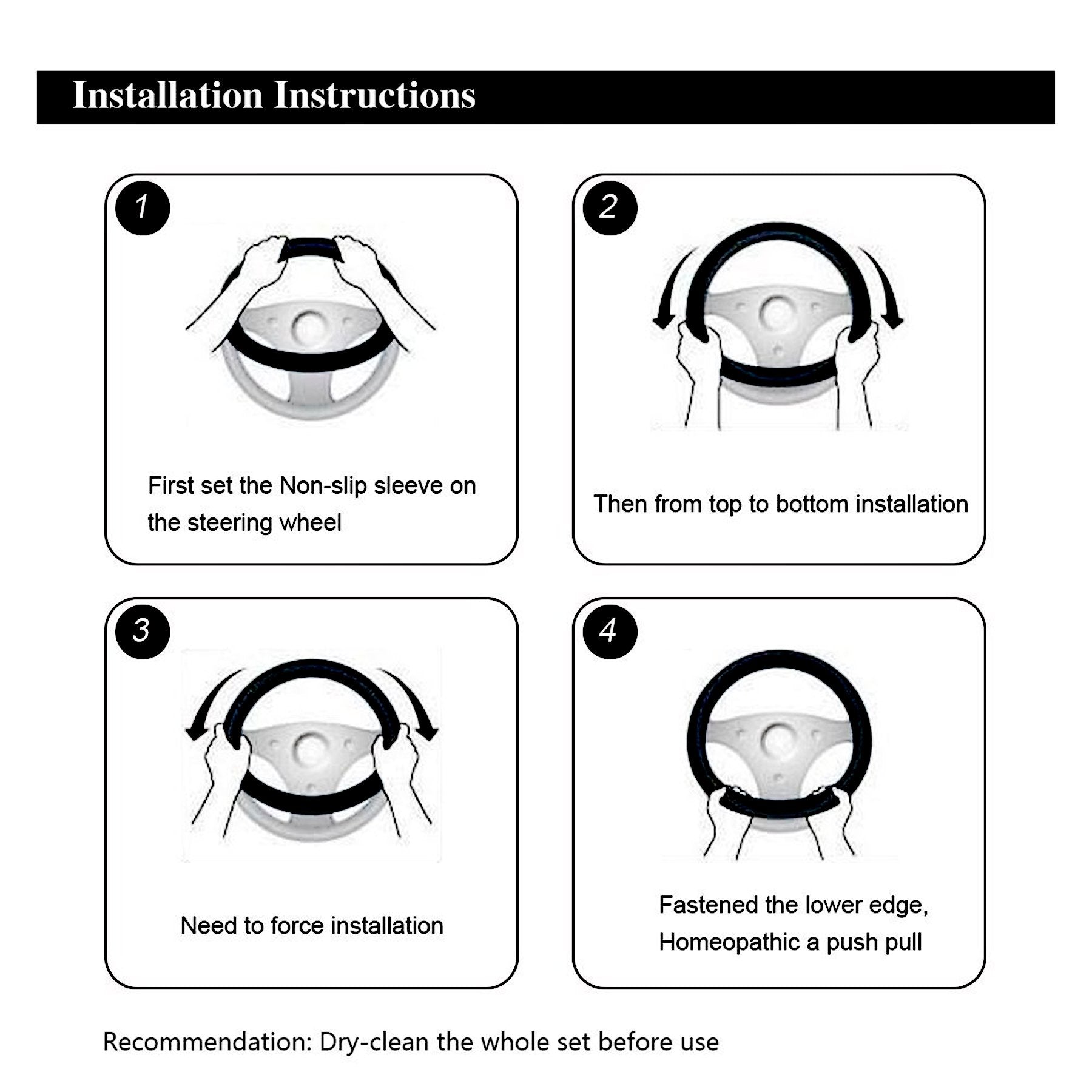 Winter Warm Faux Wool Steering Wheel Cover Set - CarsBling - Best Car Gifts & Accessories