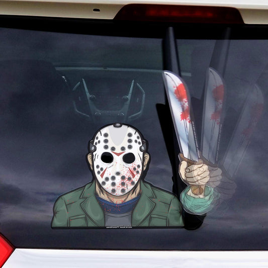 Hockey Masked Machete Killer WiperTags - CarsBling - Best Car Gifts & Accessories