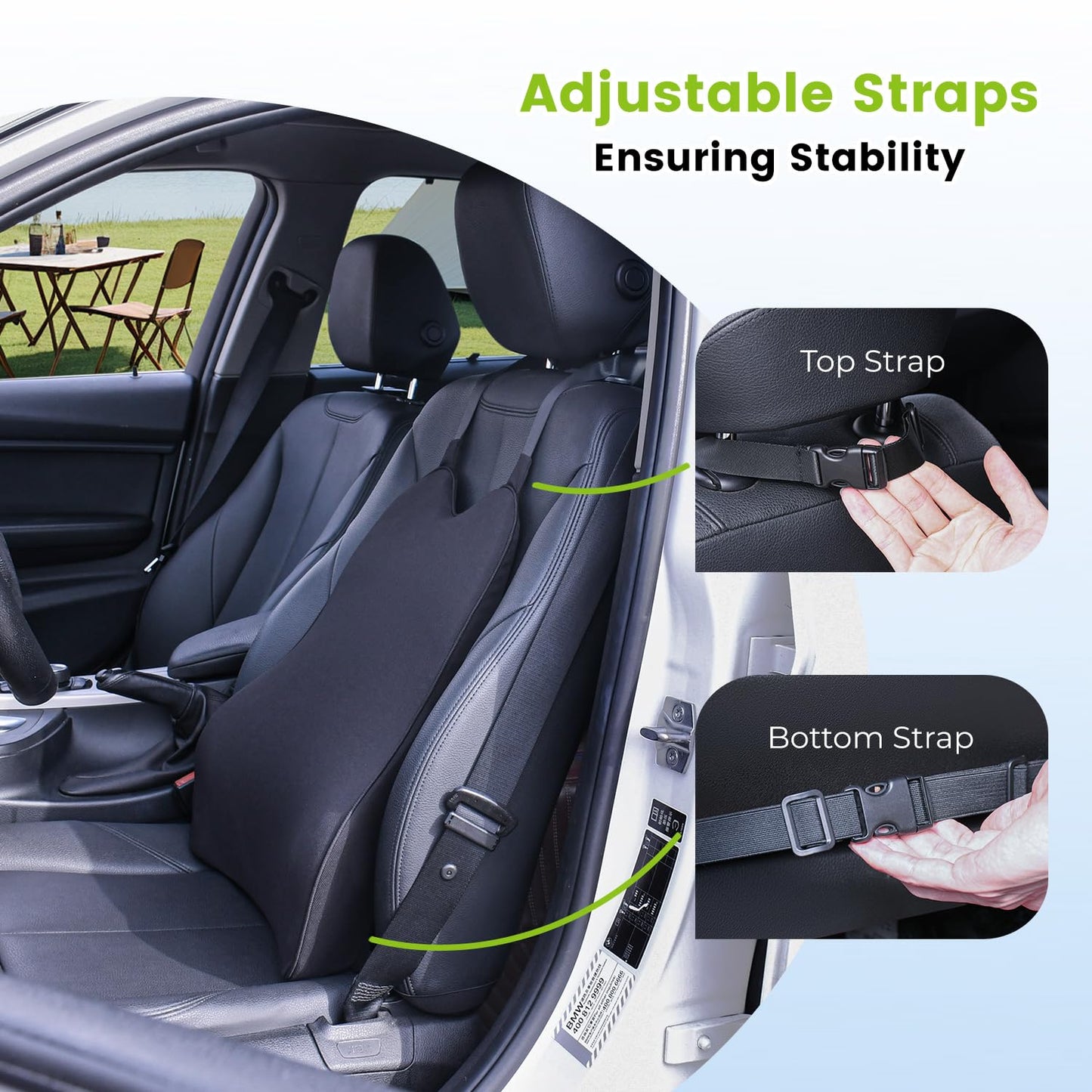 Memory Foam Lumbar Support Pillow for Cars