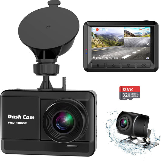 Front and Rear Mini Dash Cam 1080P Full HD with 32GB SD Card - CarsBling - Best Car Gifts & Accessories