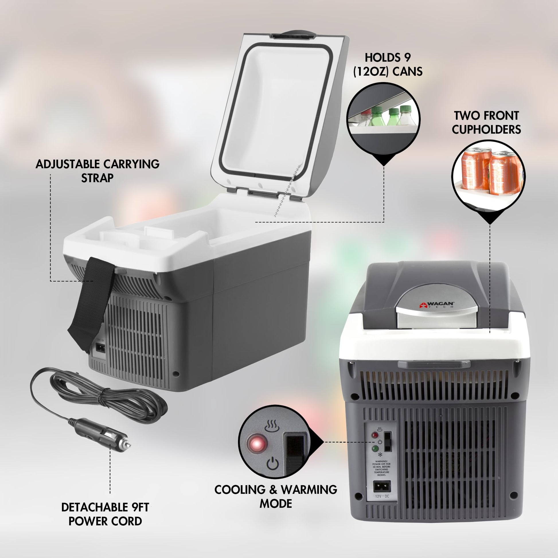 Wagan EL6206 12V Cooler Warmer: Compact Solution for Car, RV, and Camping - CarsBling - Best Car Gifts & Accessories