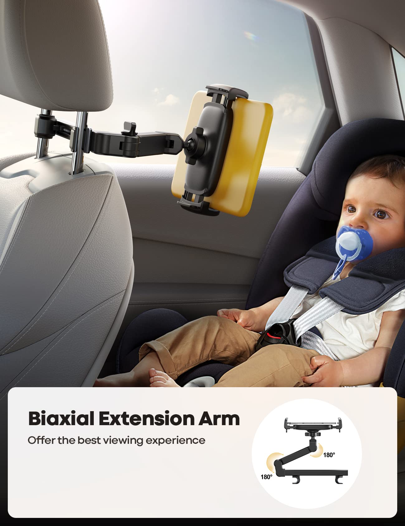 Car Headrest Tablet Holder - Adjustable Tablet Car Mount - CarsBling - Best Car Gifts & Accessories