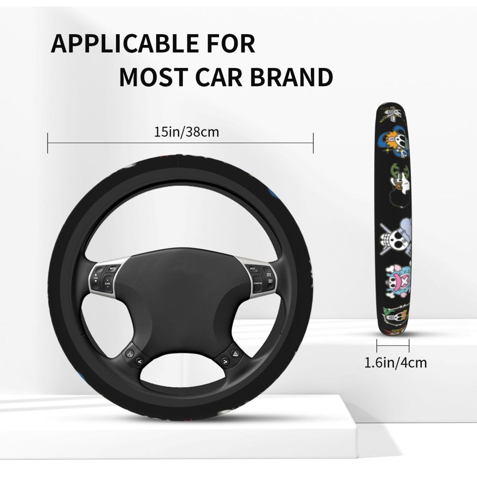 Anime Steering Wheel Cover with Car Air Freshener - CarsBling - Best Car Gifts & Accessories