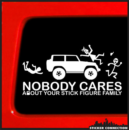 Empire Doesn't Care About Your Stick Figure Family Decal Vinyl Sticker - CarsBling - Best Car Gifts & Accessories