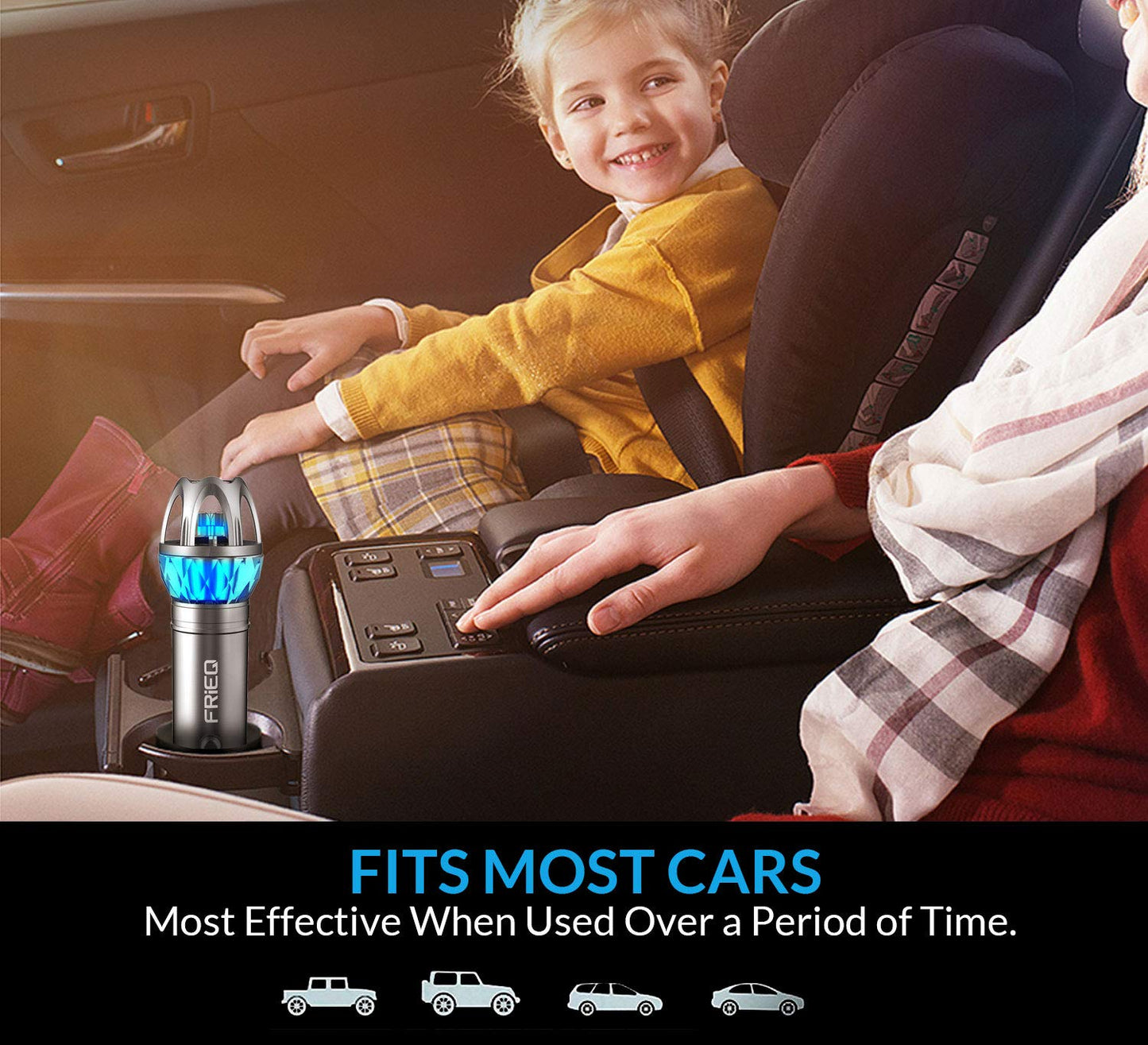 FRiEQ Car Air Purifier and Ionic Air Purifier - CarsBling - Best Car Gifts & Accessories