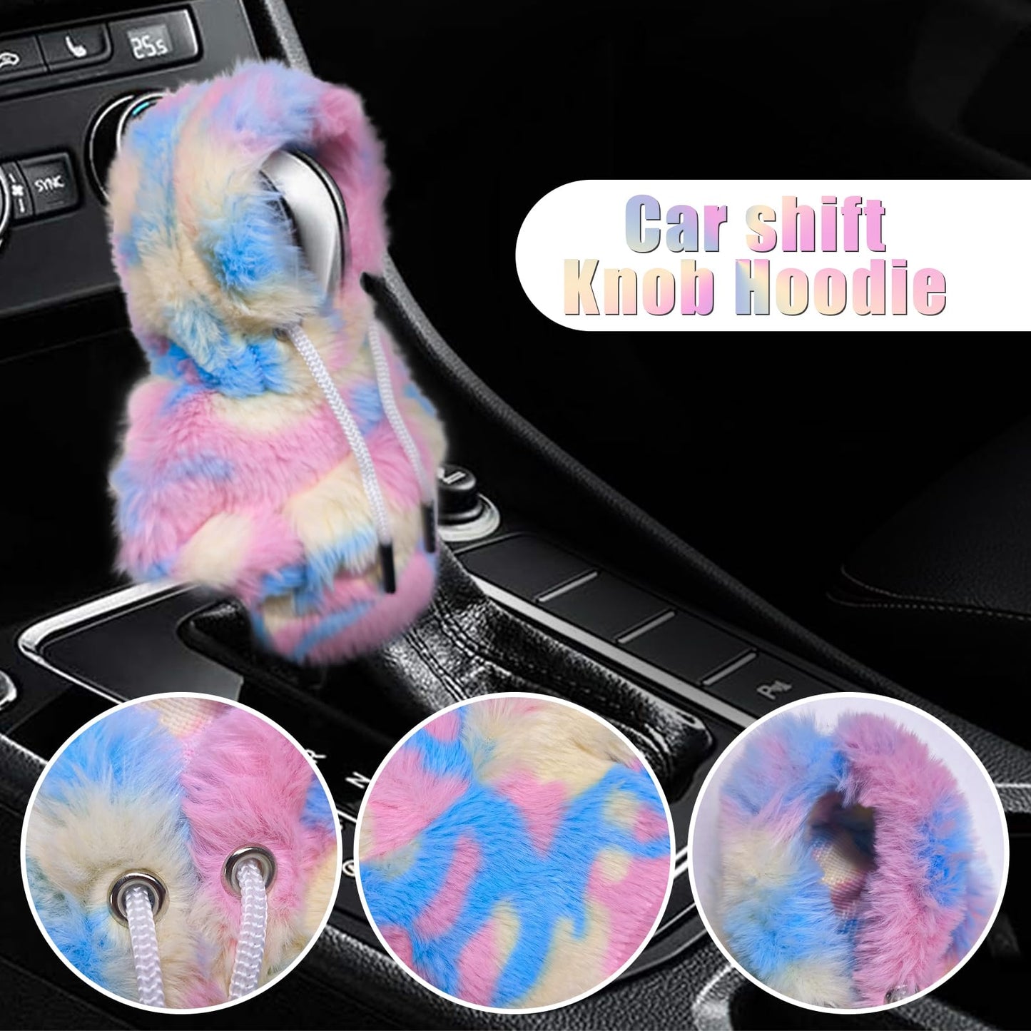 Colorful Plush Car Shift Knob Hoodie - CarsBling - Best Car Gifts & Accessories