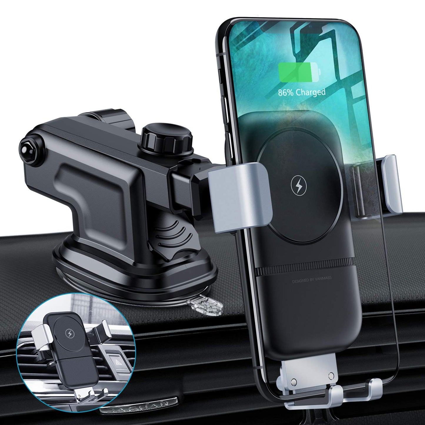 VANMASS Car Mount Wireless Charger: Keep Your Phone Powered Up on the Go - CarsBling - Best Car Gifts & Accessories