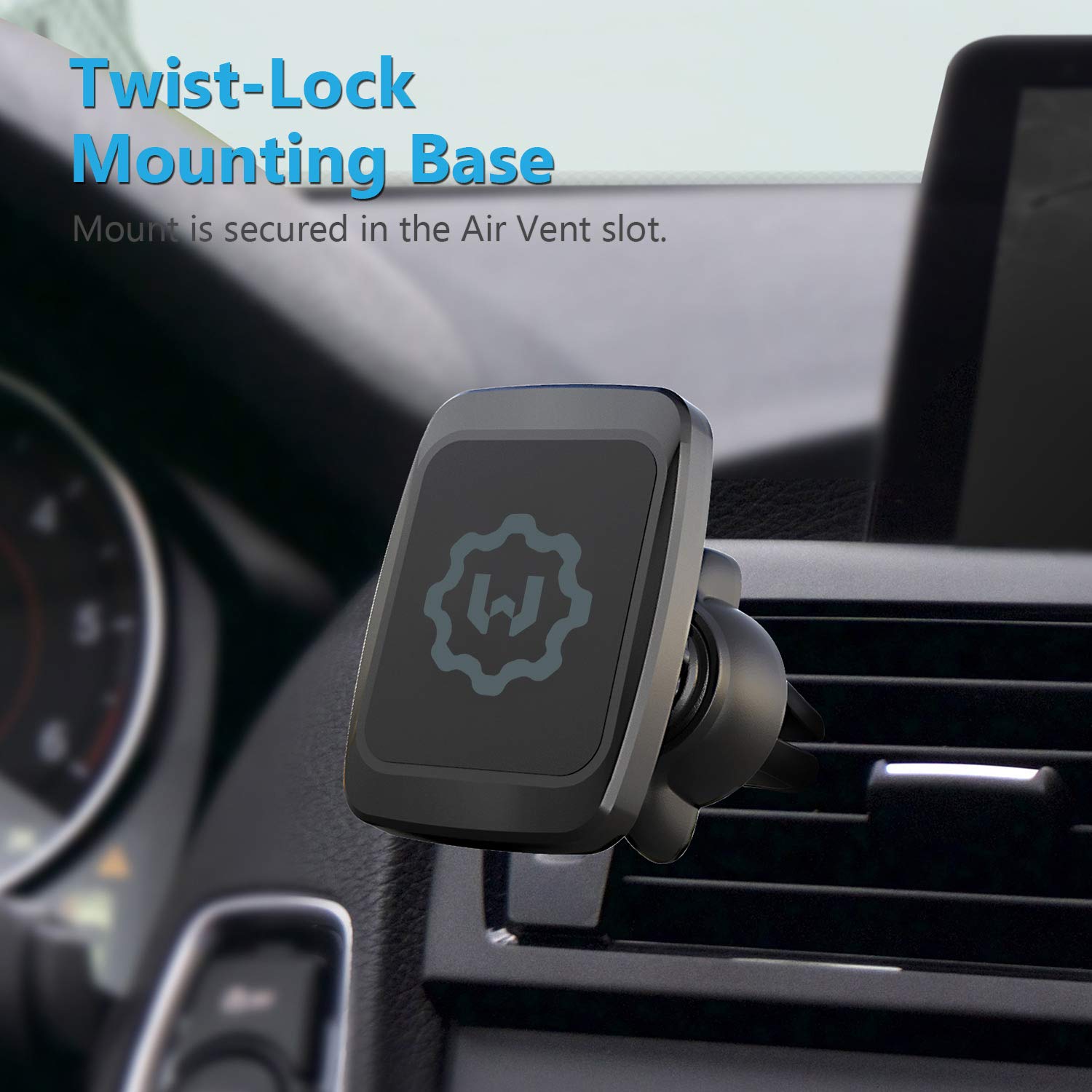 WixGear Magnetic Phone Car Mount: Secure Holder for Easy Phone Access While Driving - CarsBling - Best Car Gifts & Accessories