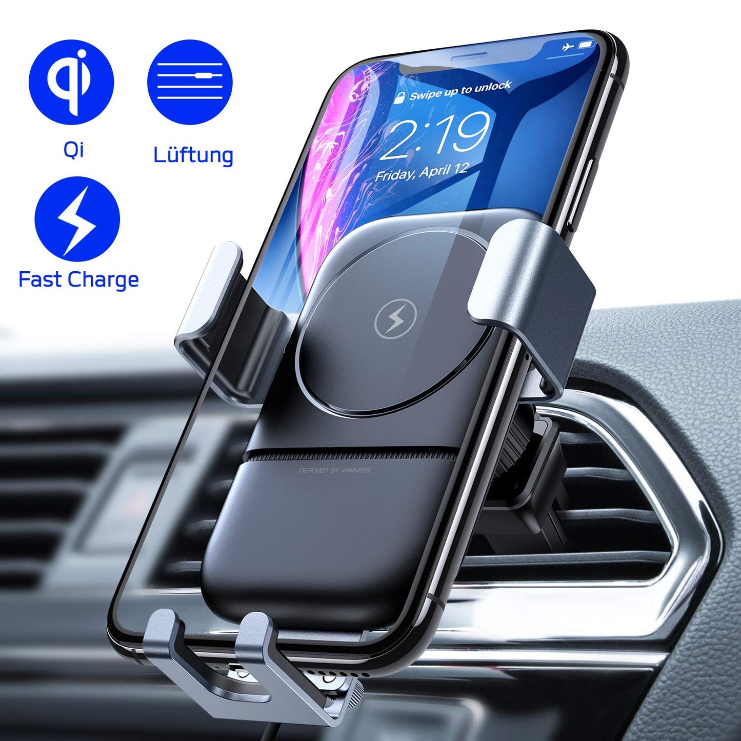 VANMASS Car Mount Wireless Charger: Keep Your Phone Powered Up on the Go - CarsBling - Best Car Gifts & Accessories