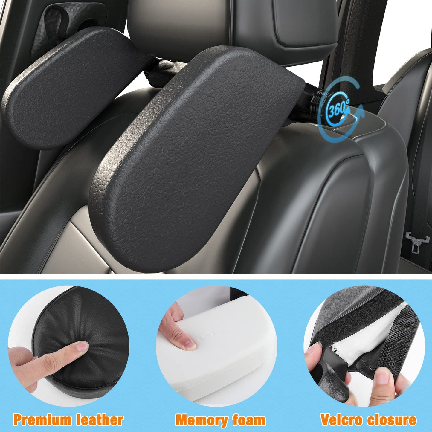 360° Adjustable Car Headrest Support