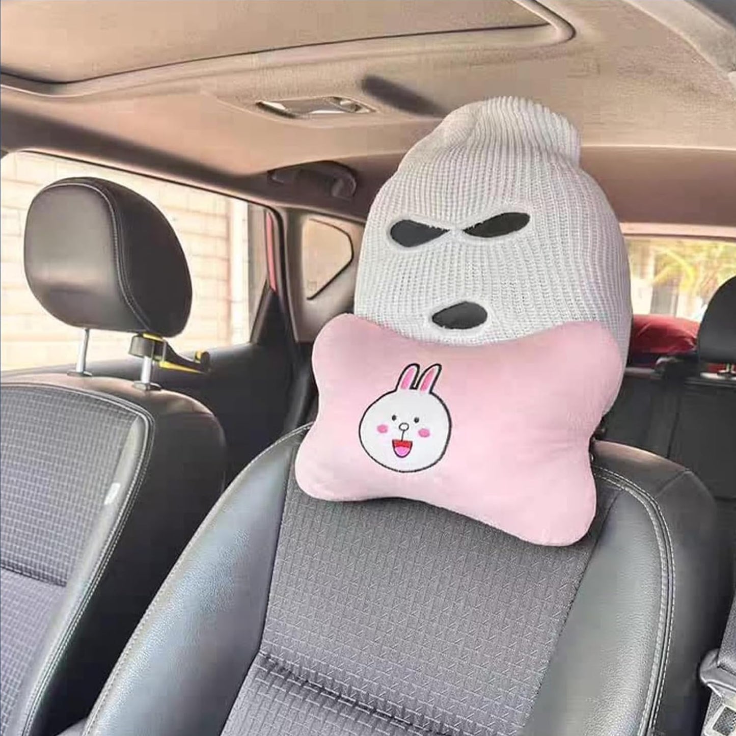 2-Piece Car Seat Headrest Cover Set: Universal and Creative Personalized Funny Hat for Car Seat Headrests - CarsBling - Best Car Gifts & Accessories