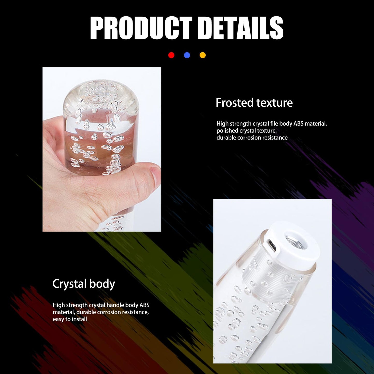 LED Luminous Crystal Gear Shifter with Colorful Lights - CarsBling - Best Car Gifts & Accessories