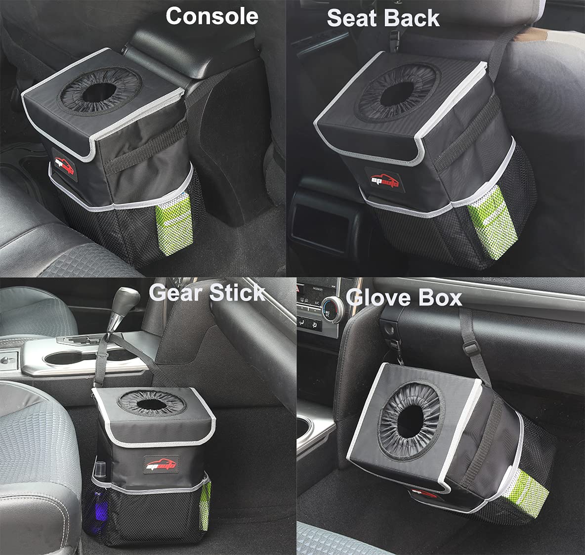 Waterproof Car Trash Can with Lid and Storage Pockets - CarsBling - Best Car Gifts & Accessories