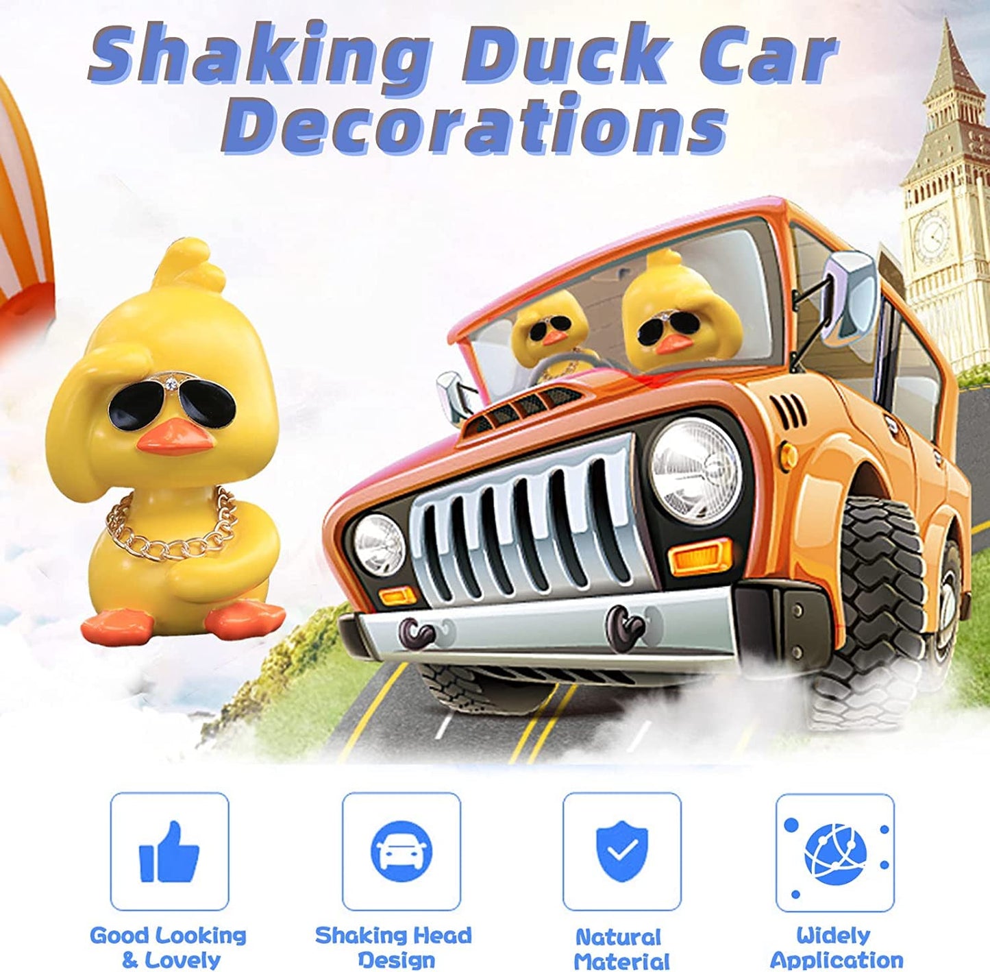 Shaking Duck Dashboard Ornament