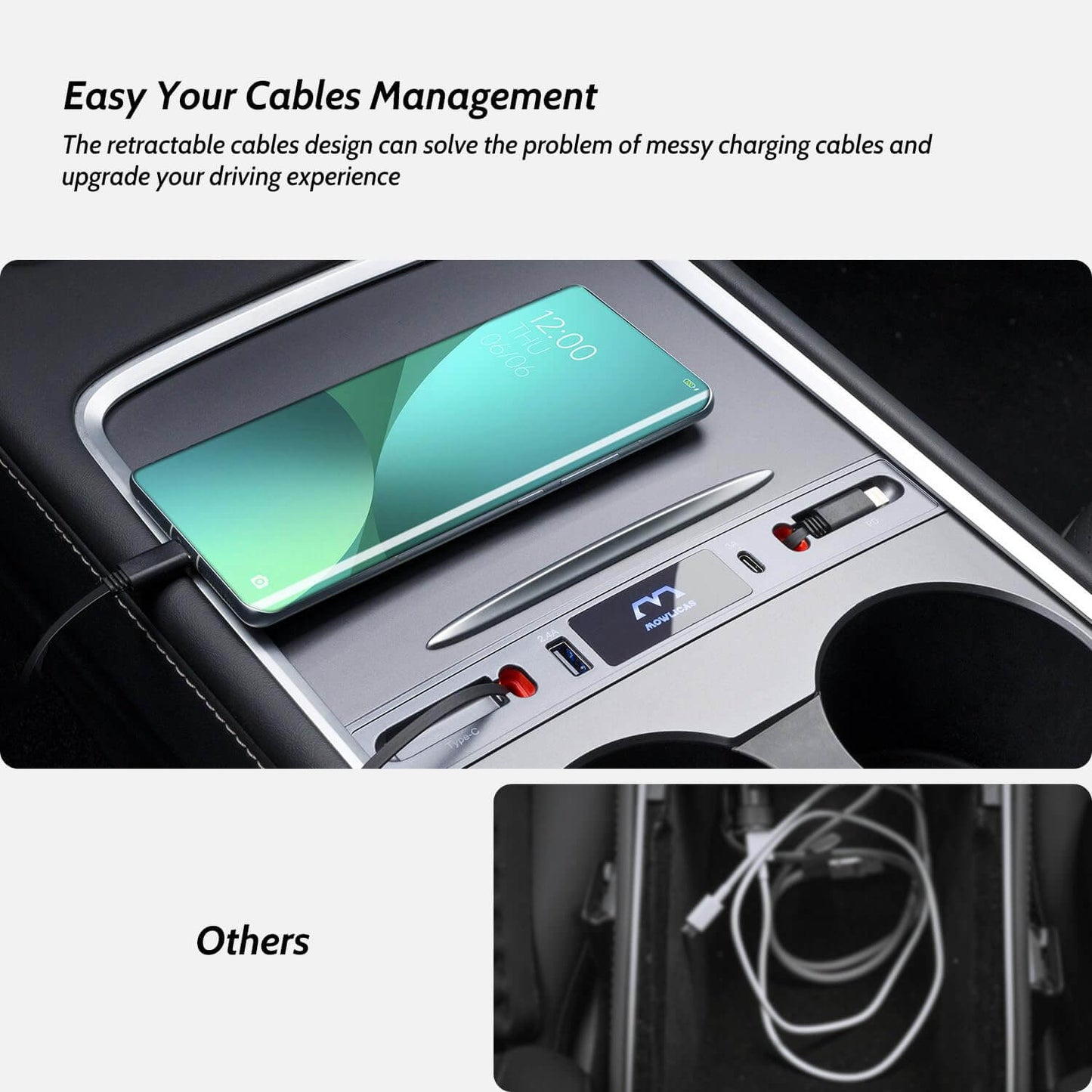 Upgrade Touch Switch Design for Tesla USB Hub - CarsBling - Best Car Gifts & Accessories