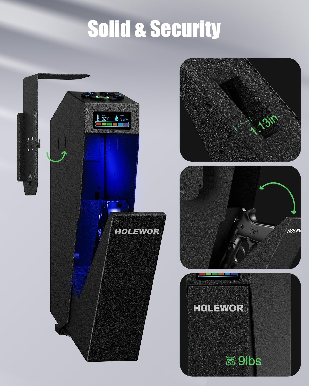 Gun Safe, Biometric Pistol Safe Fingerprint Quick Access - CarsBling - Best Car Gifts & Accessories