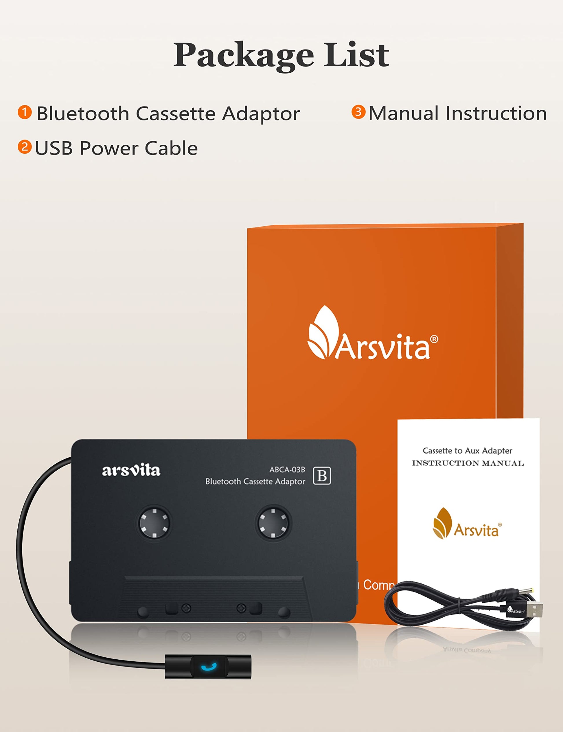 Bluetooth Cassette Receiver, Tape Player Adapter - CarsBling - Best Car Gifts & Accessories