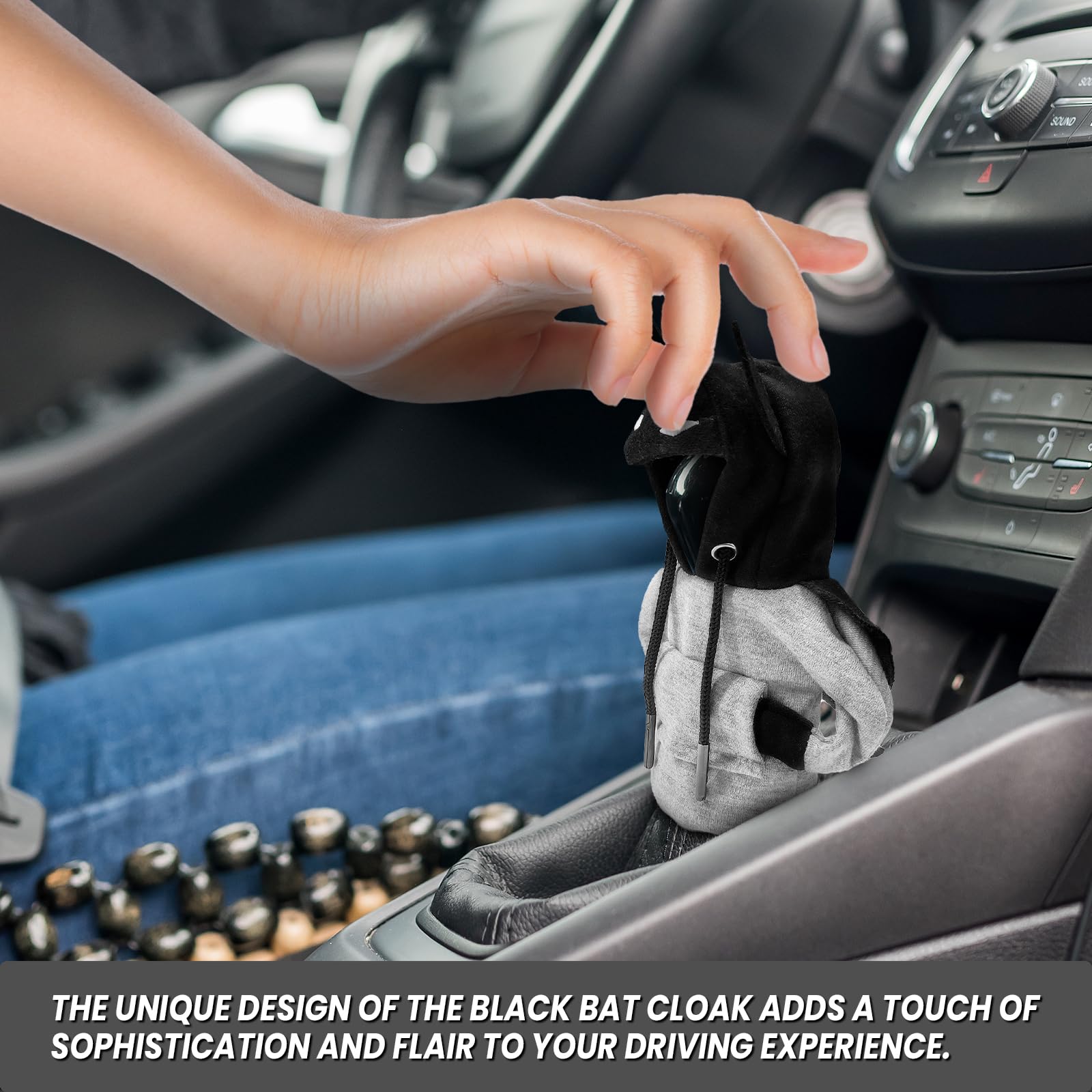 Black Cape Gear Shift Knob Cover - CarsBling - Best Car Gifts & Accessories