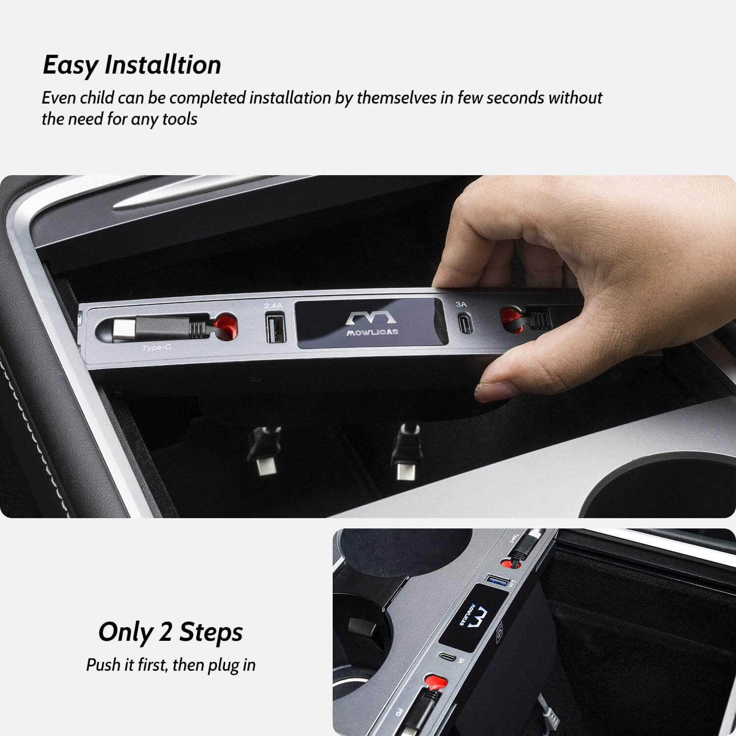Upgrade Touch Switch Design for Tesla USB Hub - CarsBling - Best Car Gifts & Accessories
