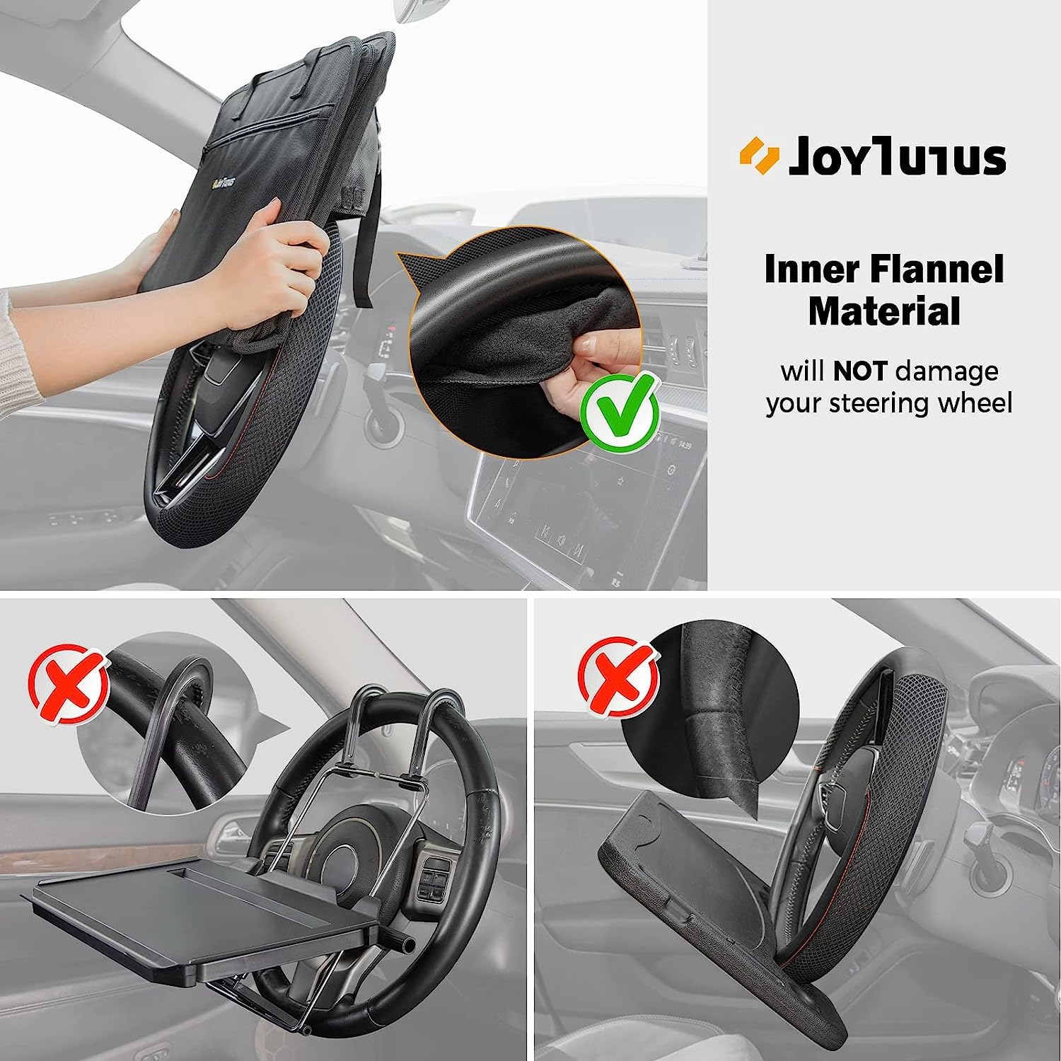 3 in 1 Steering Wheel Eating Tray, Car Back Seat Laptop Desk - CarsBling - Best Car Gifts & Accessories