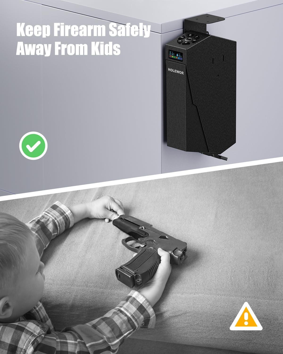 Gun Safe, Biometric Pistol Safe Fingerprint Quick Access - CarsBling - Best Car Gifts & Accessories