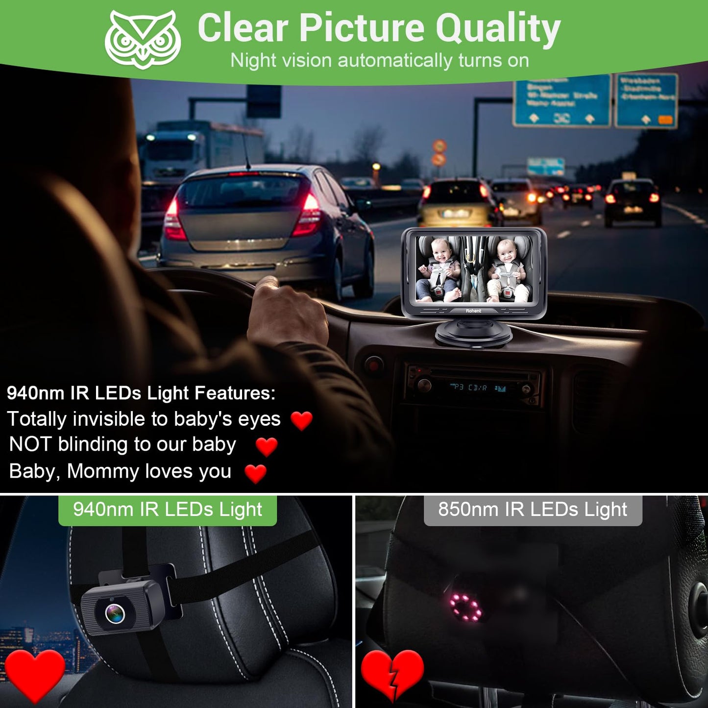 Baby Car Camera with Night Vision - CarsBling - Best Car Gifts & Accessories