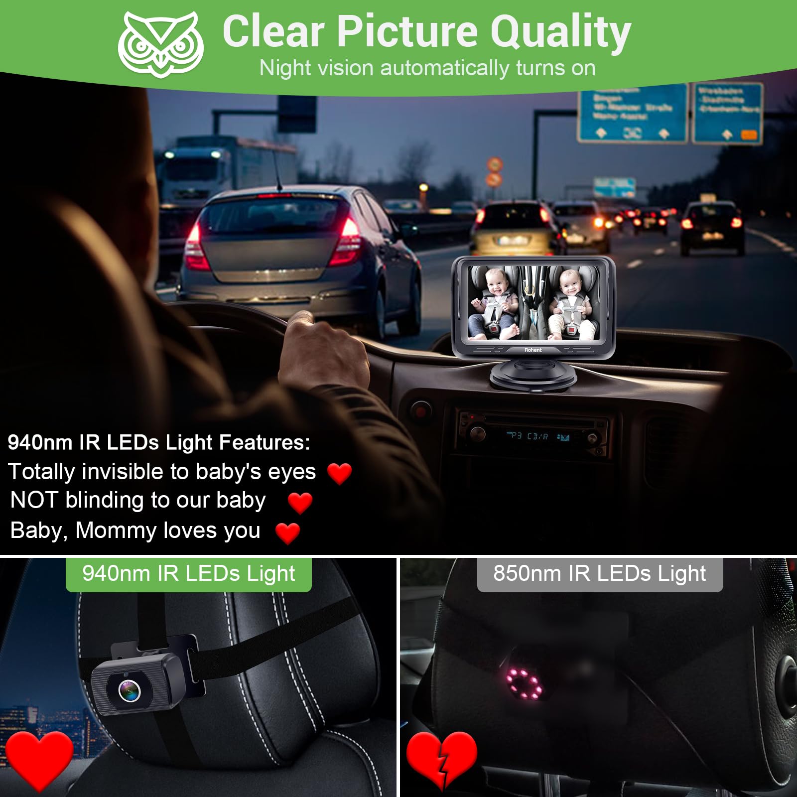 Baby Car Camera with Night Vision - CarsBling - Best Car Gifts & Accessories