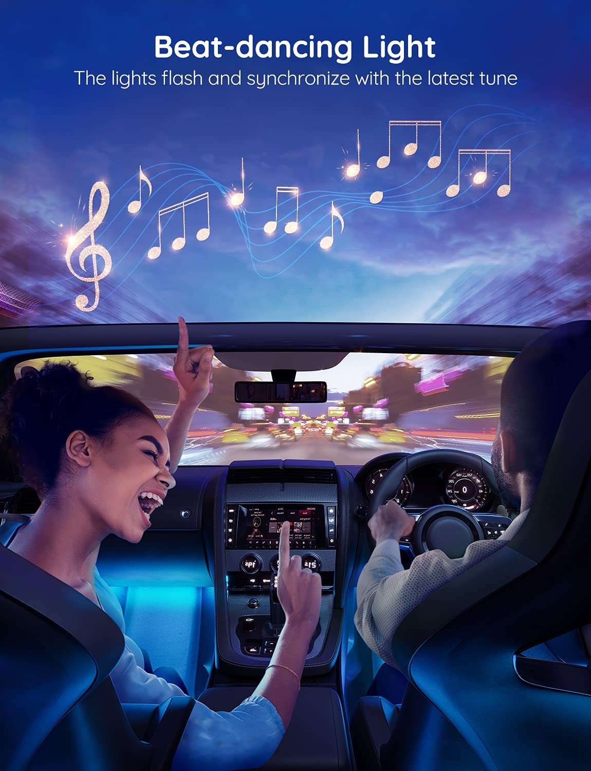 Car LED Lights with App Control, RGB Interior Lights - CarsBling - Best Car Gifts & Accessories