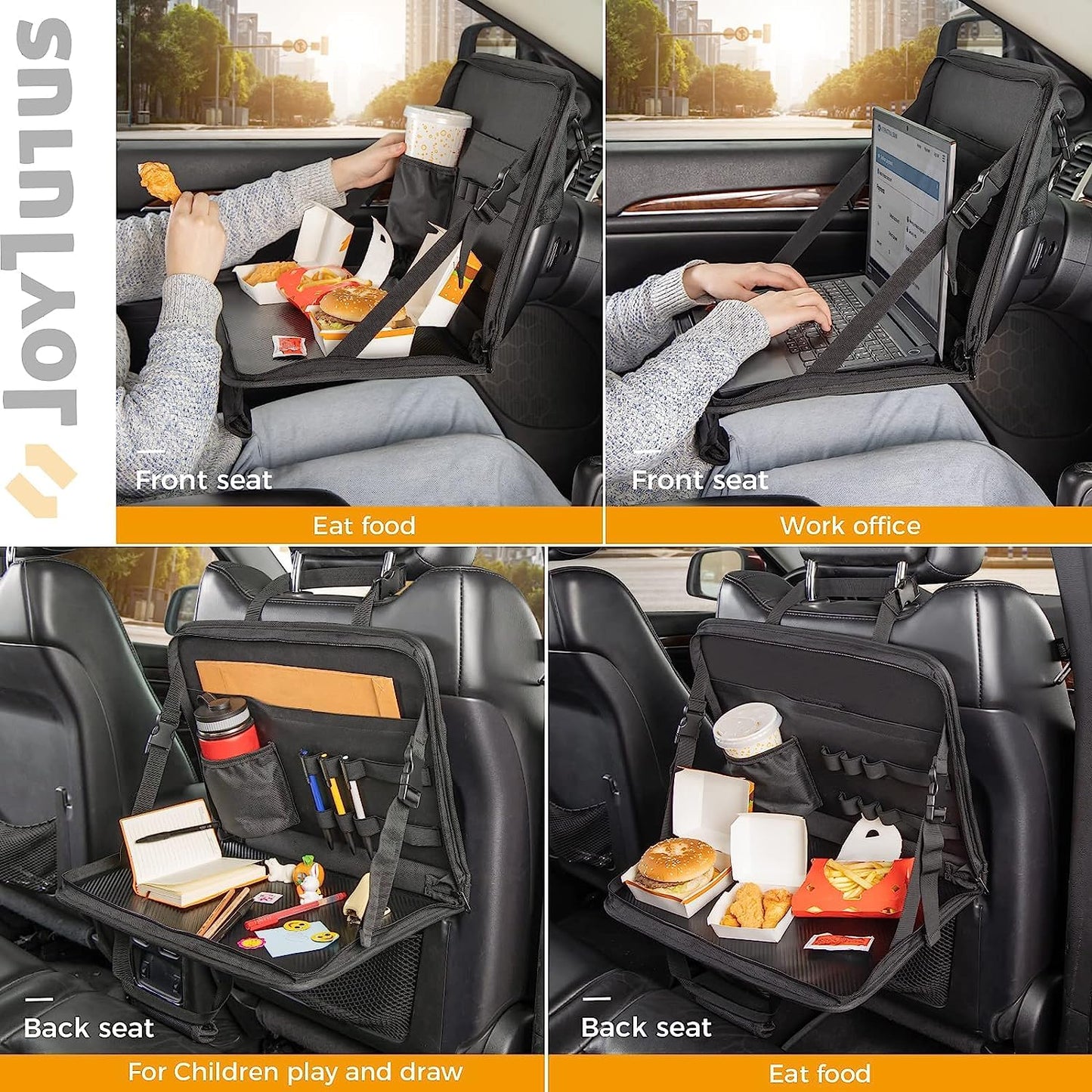 3 in 1 Steering Wheel Eating Tray, Car Back Seat Laptop Desk - CarsBling - Best Car Gifts & Accessories