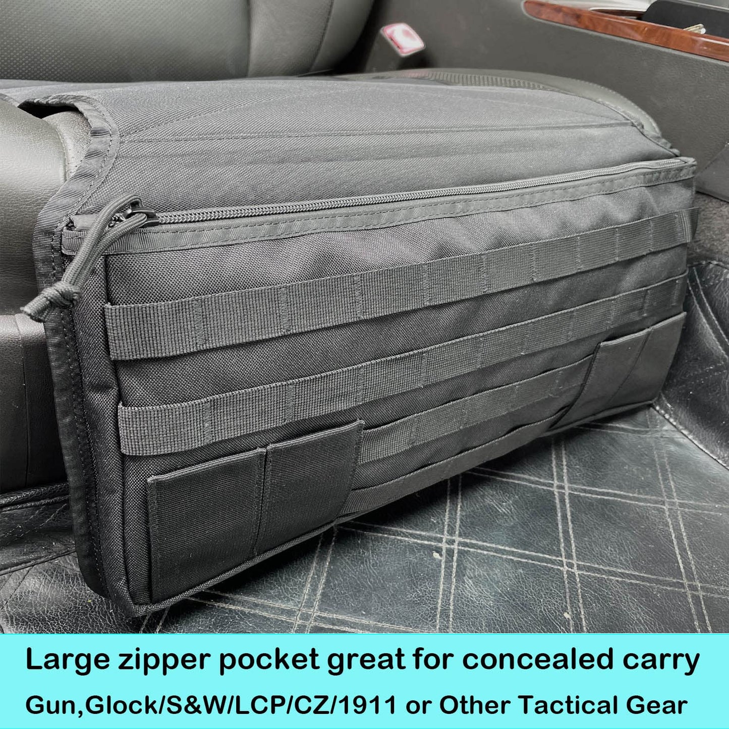 Concealed Car Seat Carry Holster with Zipper Pocket - CarsBling - Best Car Gifts & Accessories