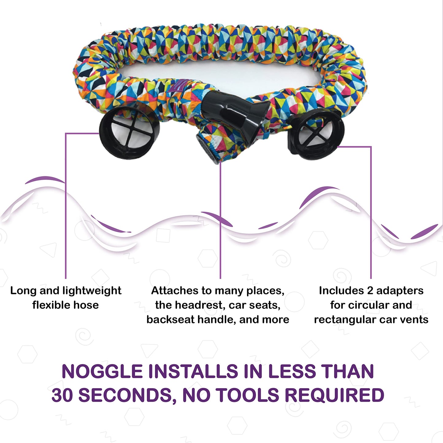 NOGGLE, 8ft - Kids Personal Air Conditioning System - CarsBling - Best Car Gifts & Accessories
