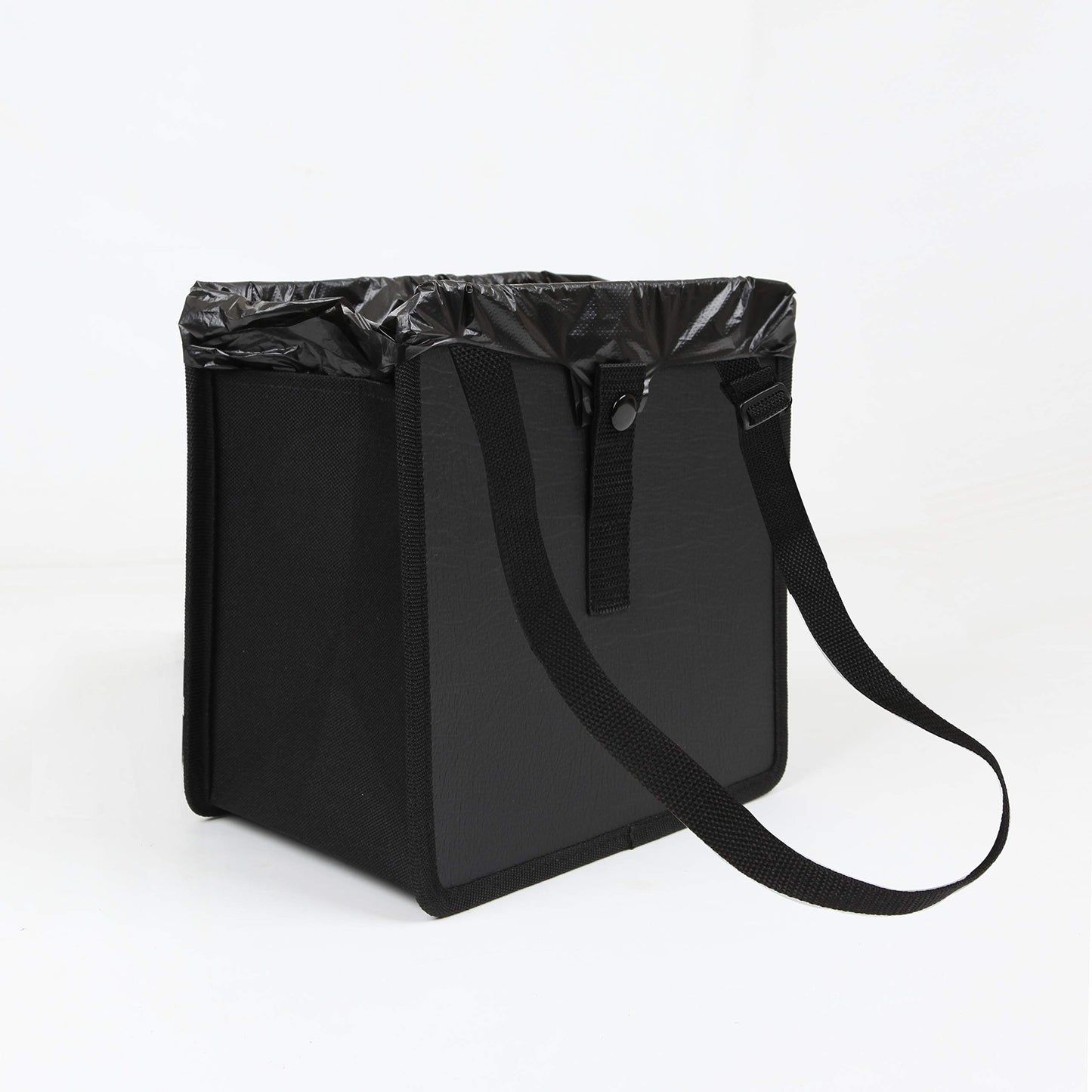 Car Trash Can, Leather Trash Bag Foldable Hanging bin - CarsBling - Best Car Gifts & Accessories