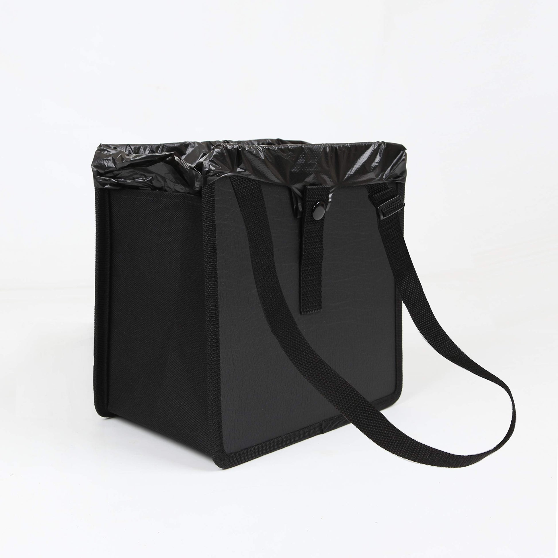 Car Trash Can, Leather Trash Bag Foldable Hanging bin - CarsBling - Best Car Gifts & Accessories