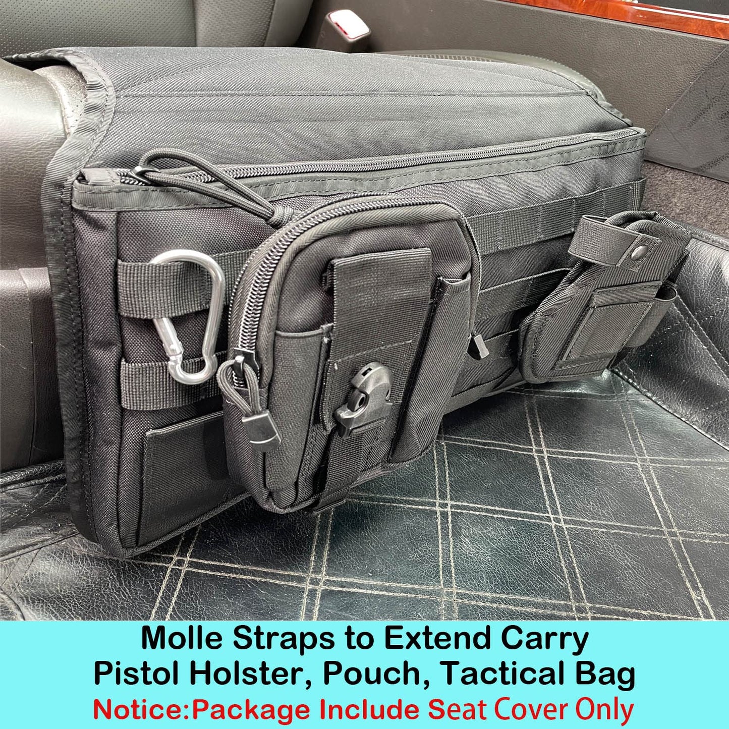 Concealed Car Seat Carry Holster with Zipper Pocket - CarsBling - Best Car Gifts & Accessories