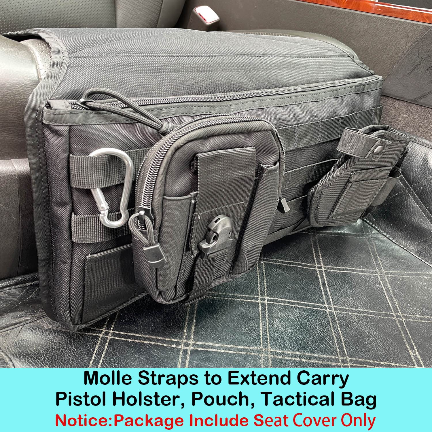 Concealed Car Seat Carry Holster with Zipper Pocket - CarsBling - Best Car Gifts & Accessories
