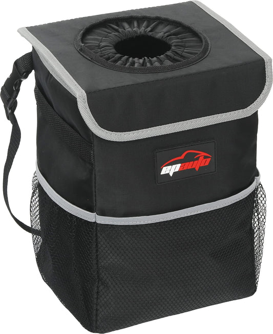 Waterproof Car Trash Can with Lid and Storage Pockets - CarsBling - Best Car Gifts & Accessories