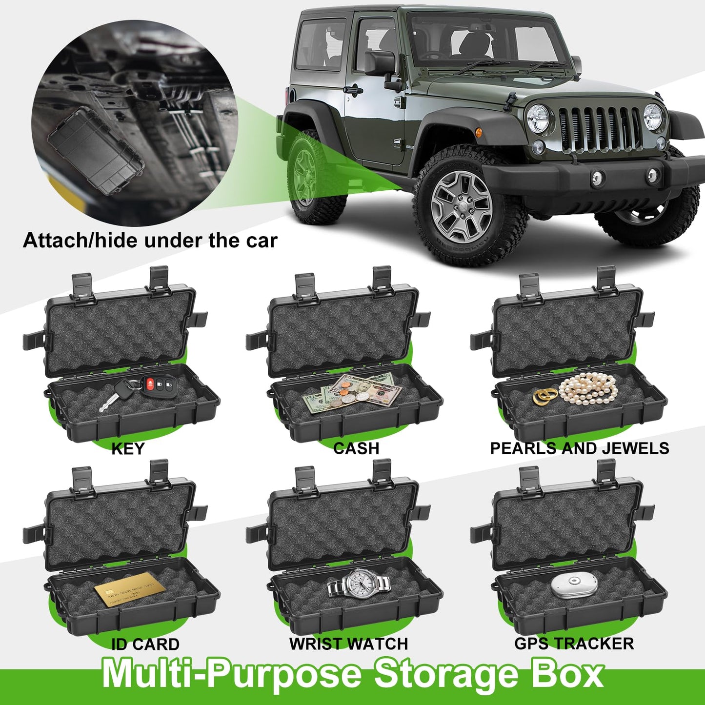 Black Magnetic Key Holder Under Car - CarsBling - Best Car Gifts & Accessories