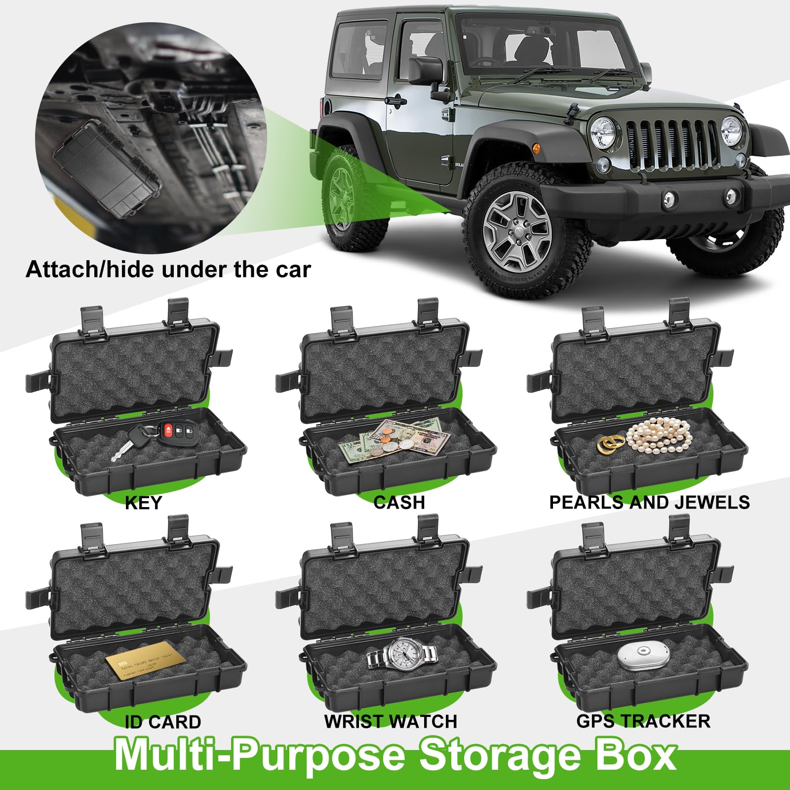 Black Magnetic Key Holder Under Car - CarsBling - Best Car Gifts & Accessories
