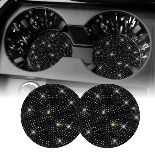 Bling Cup Holder Coasters for Car - Universal Non-Slip Cup Holder (2PCS) - CarsBling - Best Car Gifts & Accessories