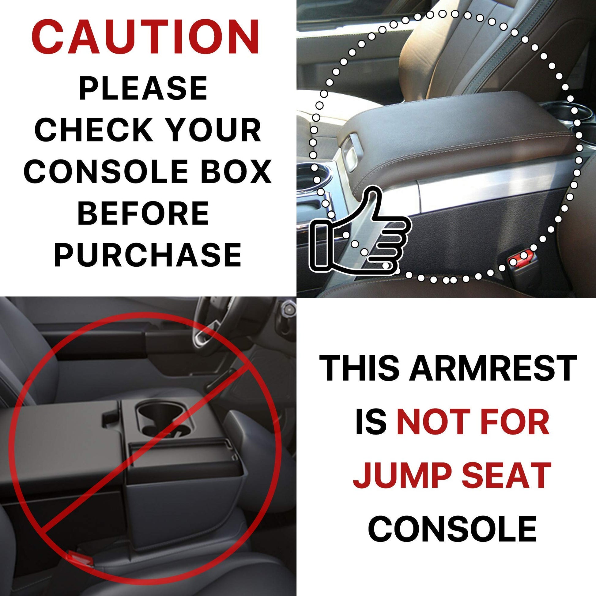 F-150 Center Console Cover, Armrest Cushion, Interior Accessories - CarsBling - Best Car Gifts & Accessories