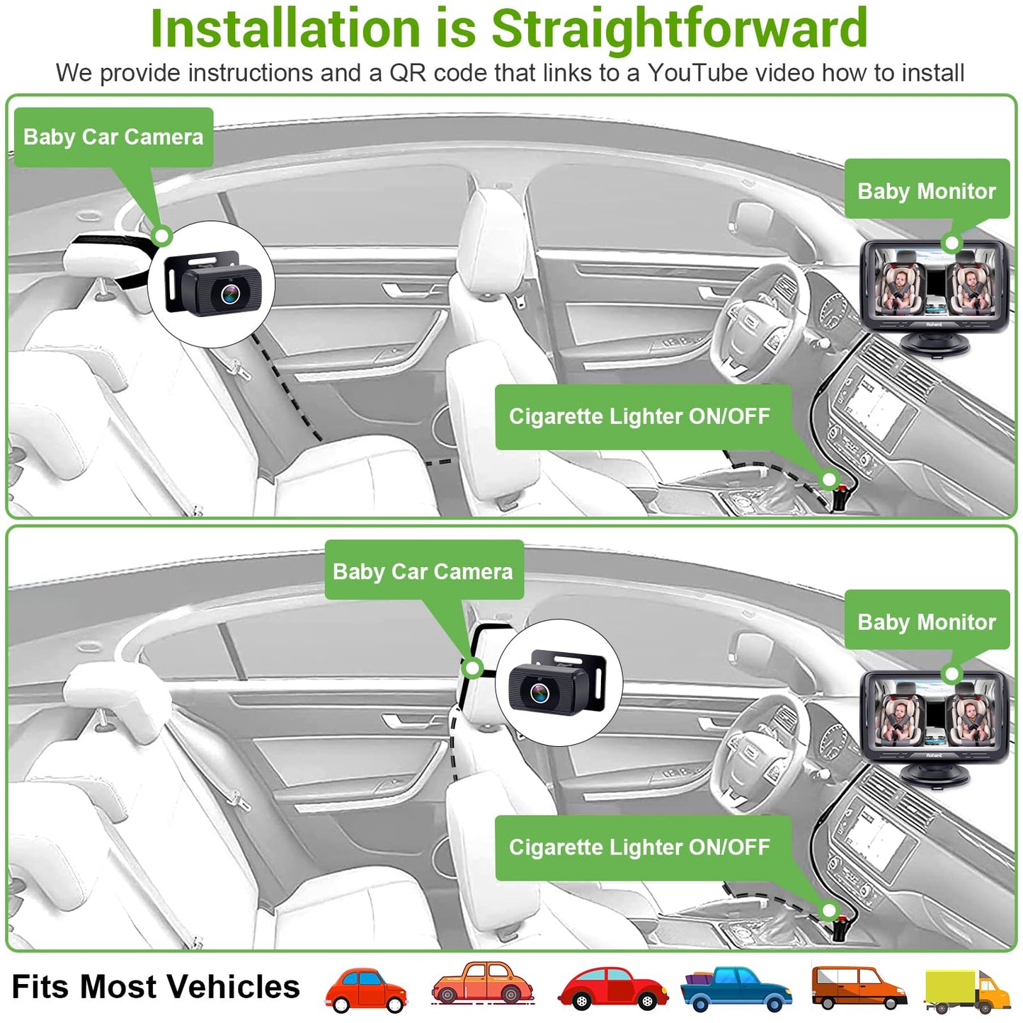 Baby Car Camera with Night Vision - CarsBling - Best Car Gifts & Accessories