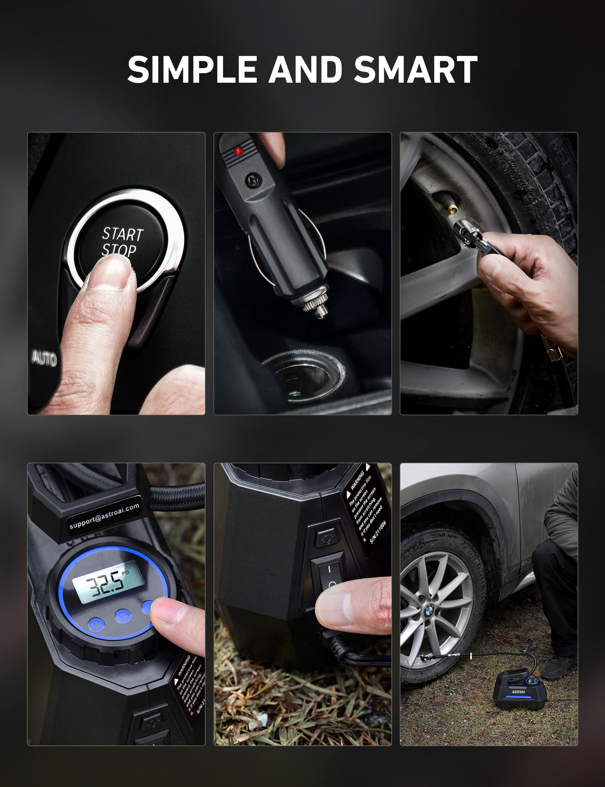 Tire Inflator Portable Air Compressor - CarsBling - Best Car Gifts & Accessories